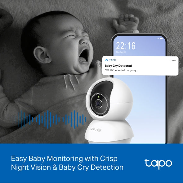 Tapo C250 - 4K 8MP 旋轉式 Wi-Fi 攝影機 Pan/Tilt Security Wi-Fi Camera (4K / 2160 P)